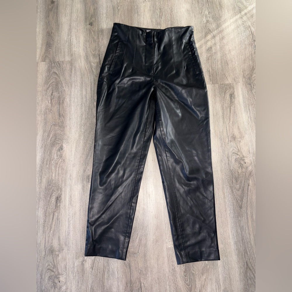 Zara | Black Pleather Pants